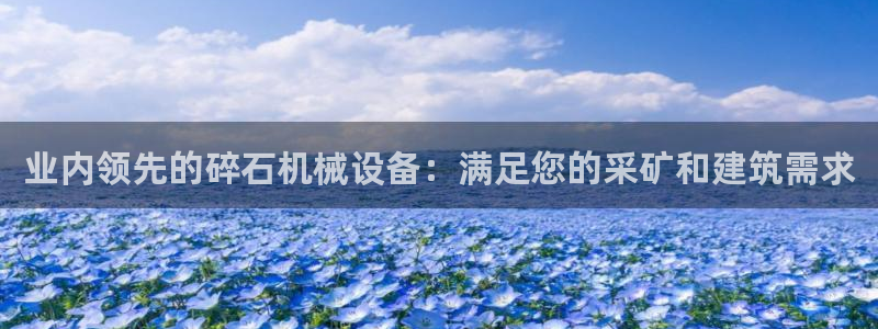 杏盛官网登录：业内领先的碎石机械设备：满足您的采矿和建筑需求