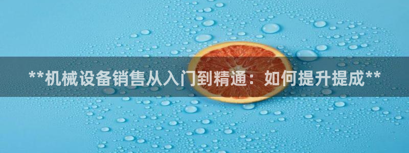 杏盛平台代理注册：**机械设备销售从入门到精通：如何提升提成**